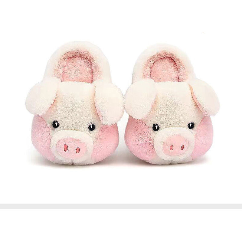 Plush Pig Slippers for Women